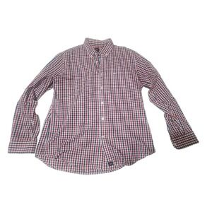 Dockers Mens Long Sleeve Button Up Size L Check‎ Multicolor collared